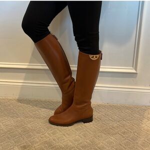 Tory Burch Brown Knee High Riding boots